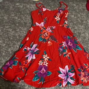 Red floral summer dress from old navy. Size small